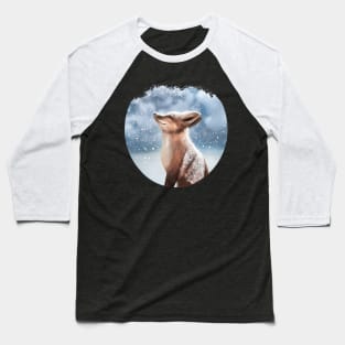 Snowy Fox Baseball T-Shirt